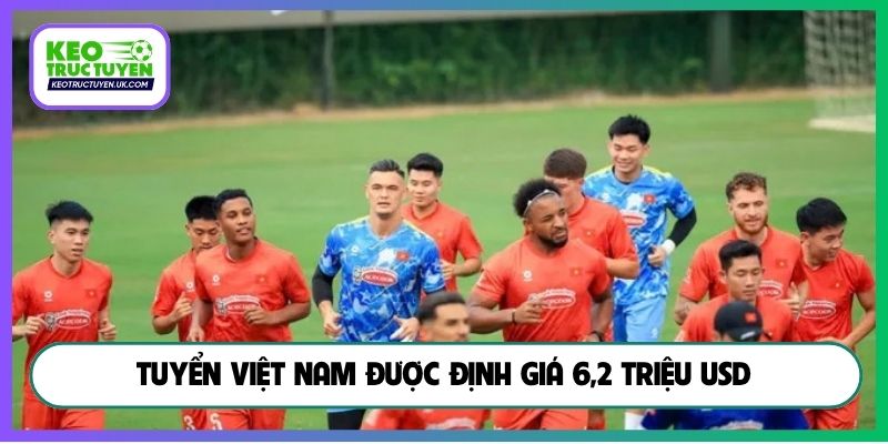 Tuyển Việt Nam được định giá 6,2 triệu USD